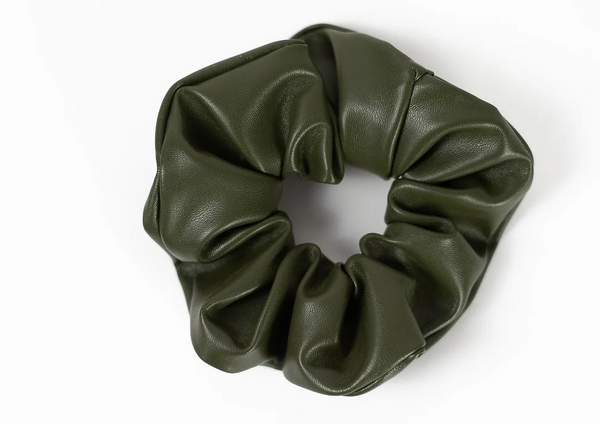 Vegan Leather Scrunchie