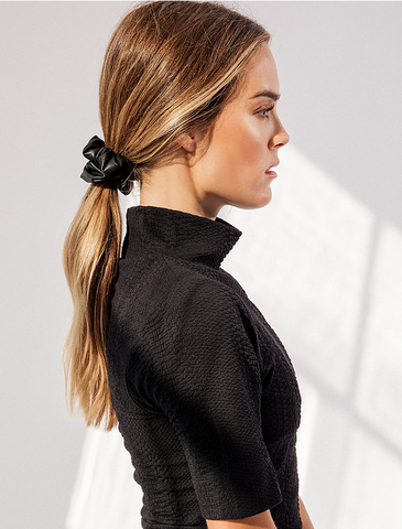 Vegan Leather Scrunchie