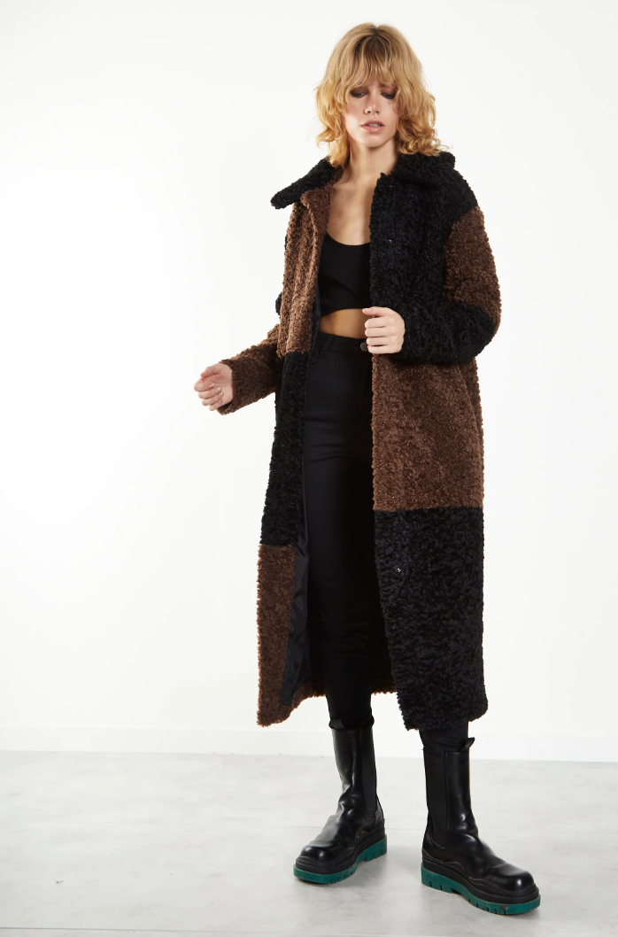 Patchwork Longline Coat