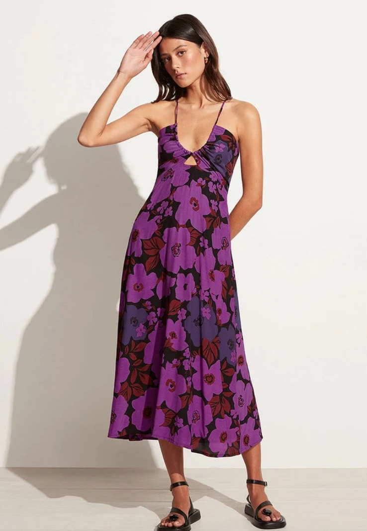 Arles Midi Dress - Ahe Floral Print