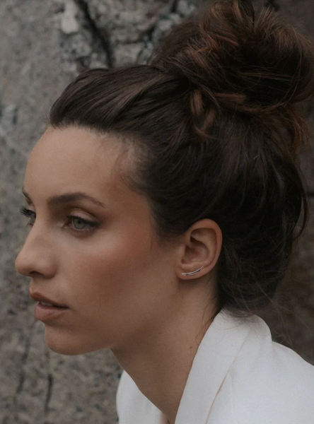 Slice Studs - Silver