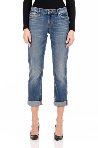 Axl Crop Girlfriend Jean - Lagoon Wash