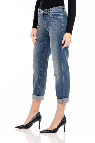 Axl Crop Girlfriend Jean - Lagoon Wash